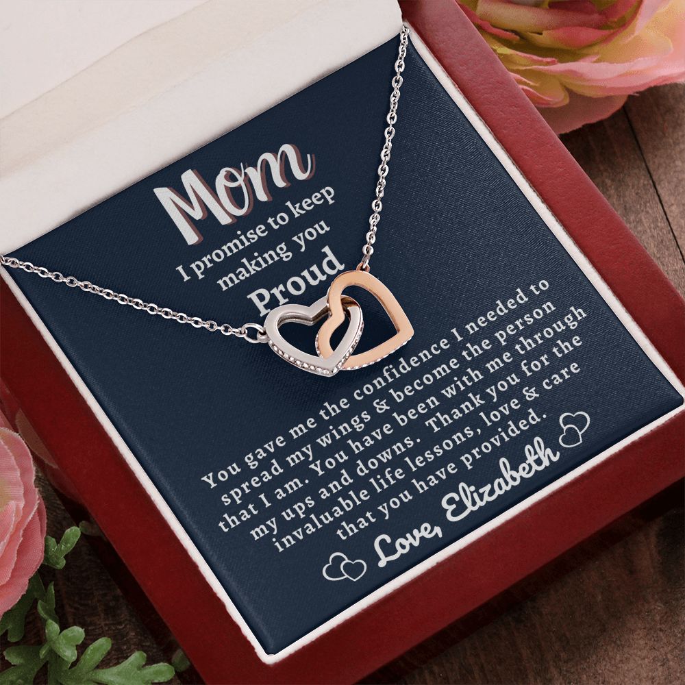Almost Sold Out - Make You Proud Mom - Interlocking Hearts Necklace