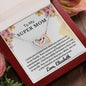Personalized - Almost sold out- To my Super Mom - Beautiful Interlocking Hearts Necklace