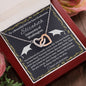 Almost sold out- To my Daughter For Graduation - Beautiful Interlocking Hearts Necklace