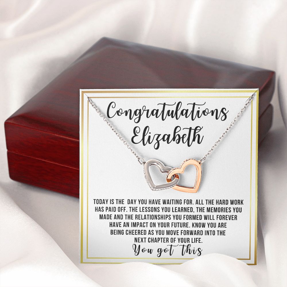 Almost Sold Out - Graduation Necklace - Interlocking Hearts Necklace