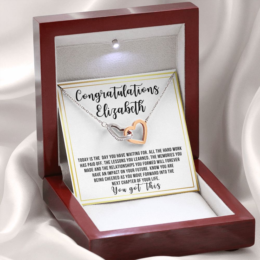 Almost Sold Out - Graduation Necklace - Interlocking Hearts Necklace