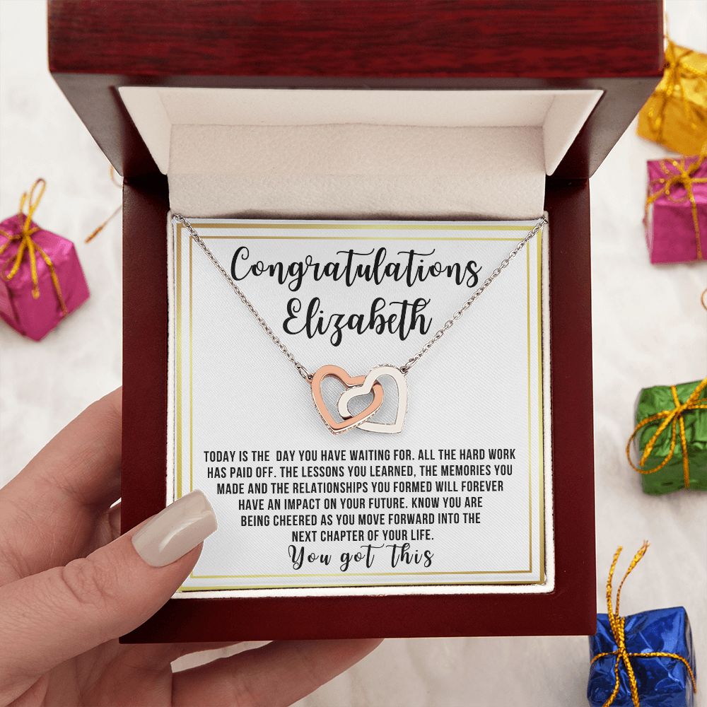 Almost Sold Out - Graduation Necklace - Interlocking Hearts Necklace