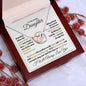 TO MY LOVELY DAUGHTER - INTERLOCKING HEARTS NECKLACE