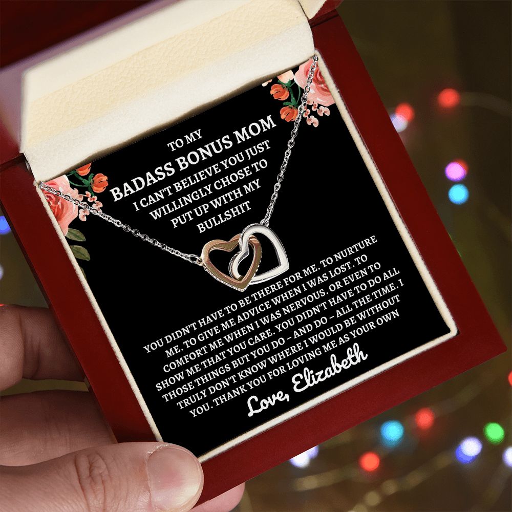 Almost Sold Out - Badass Bonus Mom - Interlocking Hearts Necklace