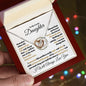 TO MY LOVELY DAUGHTER - INTERLOCKING HEARTS NECKLACE