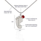 Almost Sold Out - I Love You Mommy - Custom Baby Feet Necklace with Birthstone