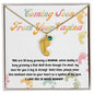 Almost Sold Out - I Love You Mommy - Custom Baby Feet Necklace with Birthstone