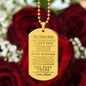 Almost Sold Out - MY DEAR SON - ENGRAVED DOG TAG NECKLACE
