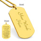 Almost Sold Out - MY DEAR SON - ENGRAVED DOG TAG NECKLACE
