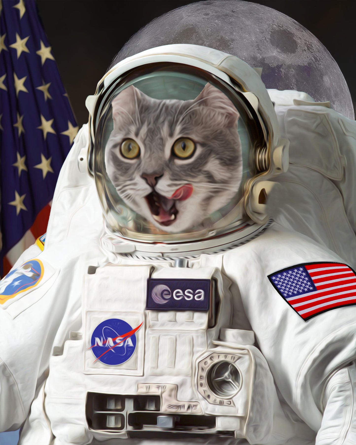 SEE YOUR BELOVED CAT EXPLORE SPACE IN THIS BEAUTIFUL CANVAS