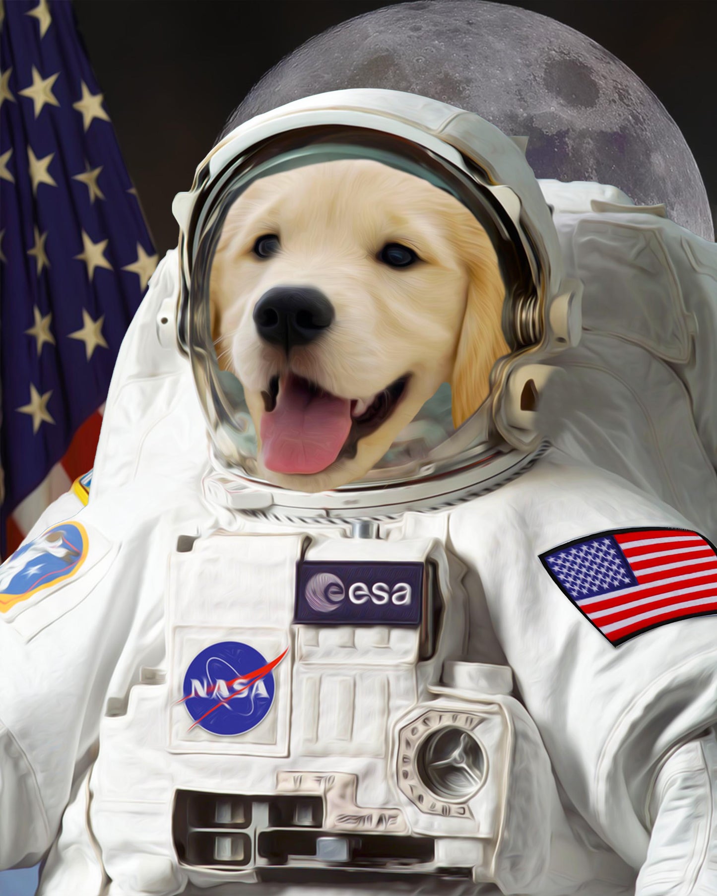 SEE YOUR BELOVED DOG EXPLORE SPACE IN THIS BEAUTIFUL CANVAS