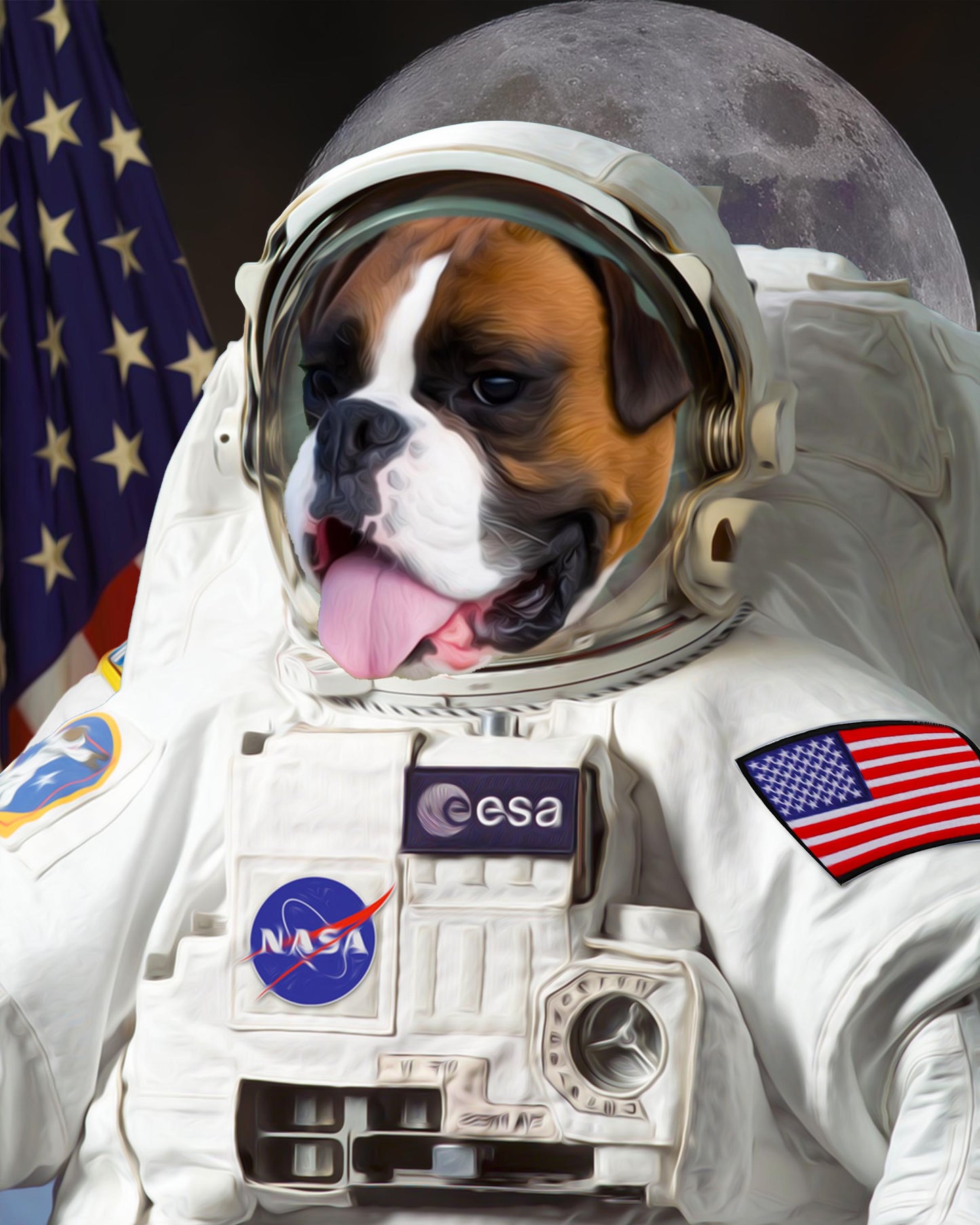 SEE YOUR BELOVED DOG EXPLORE SPACE IN THIS BEAUTIFUL CANVAS