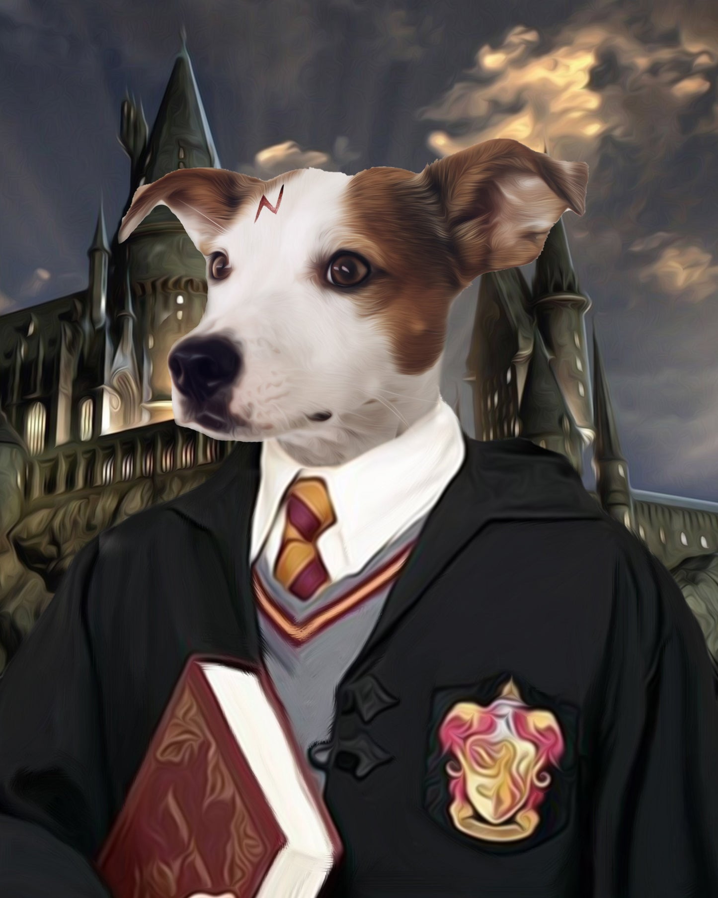 SEE YOUR BELOVED DOG AS THE LITTLE MAGICIAN ON CANVAS
