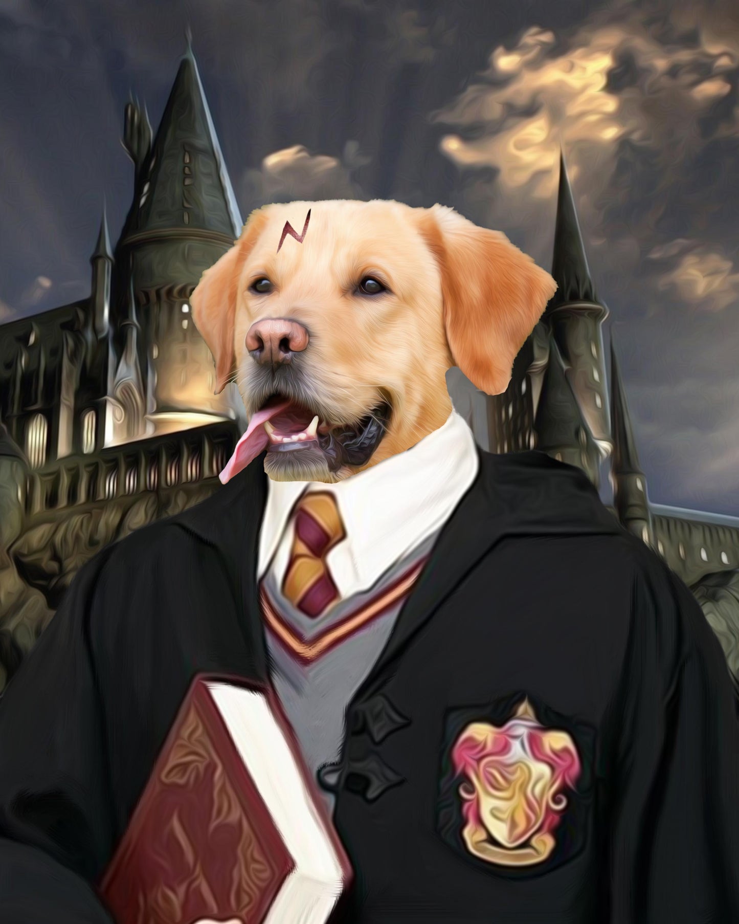 SEE YOUR BELOVED DOG AS THE LITTLE MAGICIAN ON CANVAS