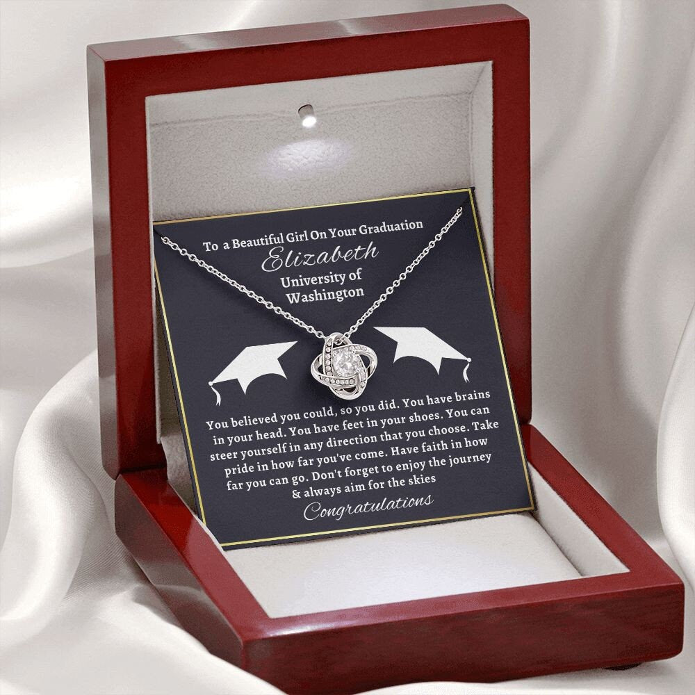 Almost sold out- To my Daughter For Graduation - Beautiful Love Knot Necklace