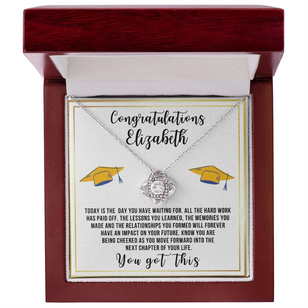 Almost sold out- To my Daughter For Graduation - Beautiful Love Knot Necklace