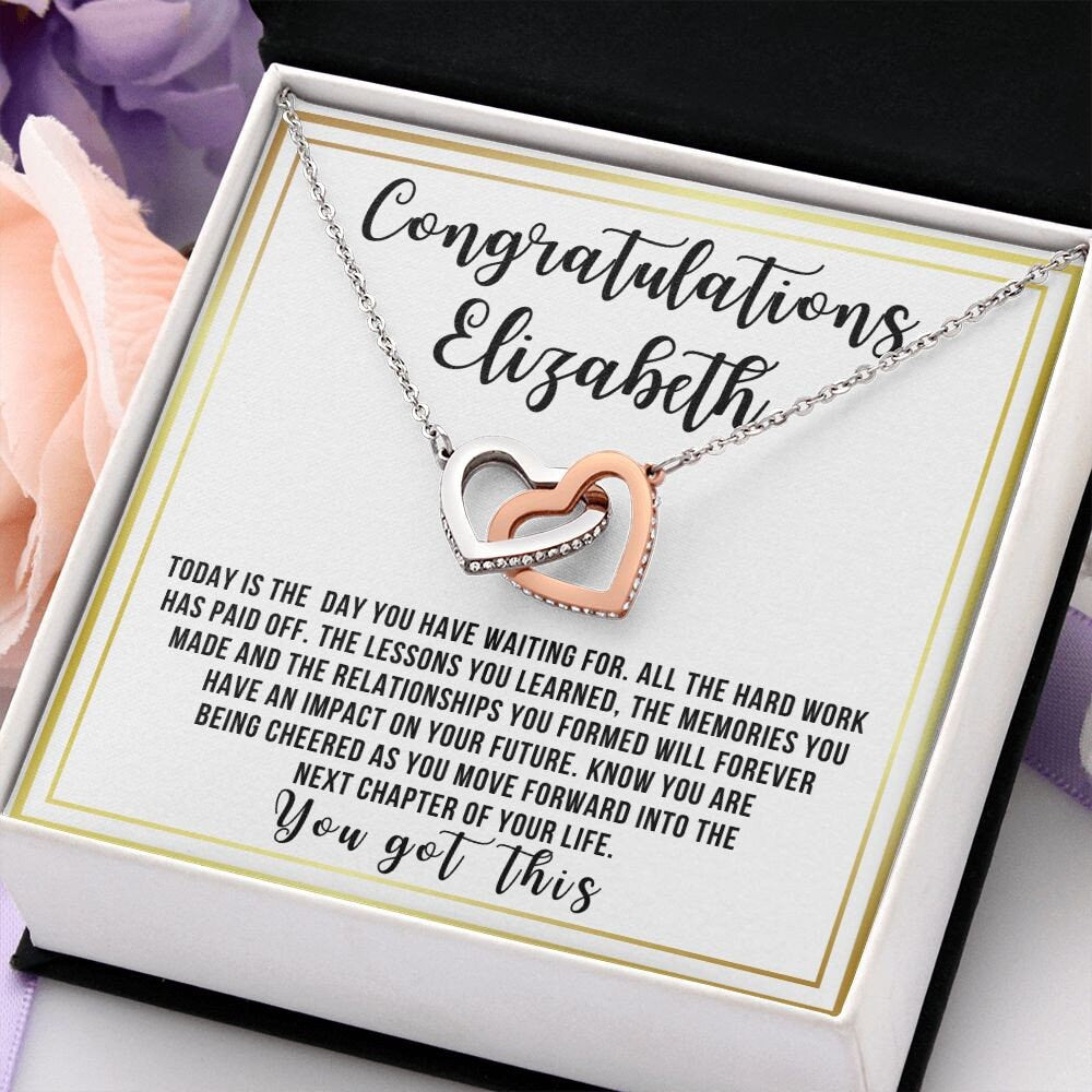 Almost Sold Out - Graduation Necklace - Interlocking Hearts Necklace