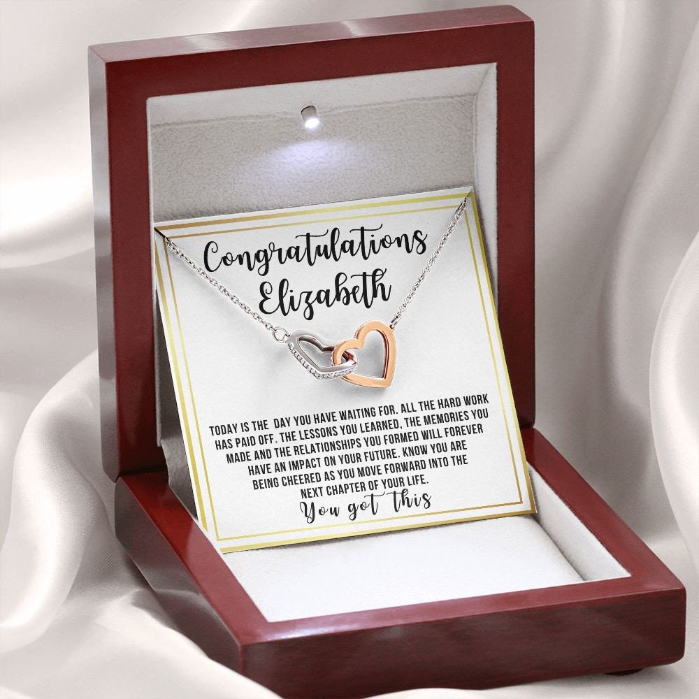 Almost Sold Out - Graduation Necklace - Interlocking Hearts Necklace