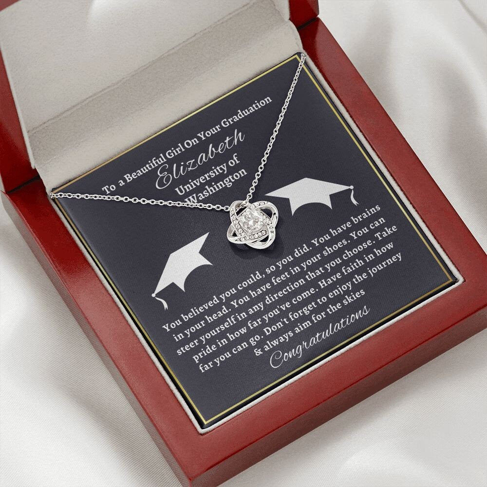 Almost sold out- To my Daughter For Graduation - Beautiful Love Knot Necklace