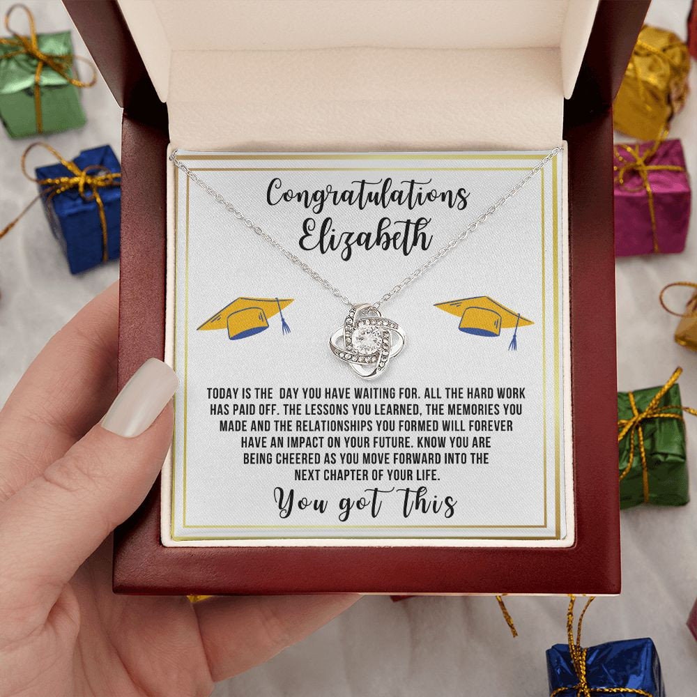 Almost sold out- To my Daughter For Graduation - Beautiful Love Knot Necklace