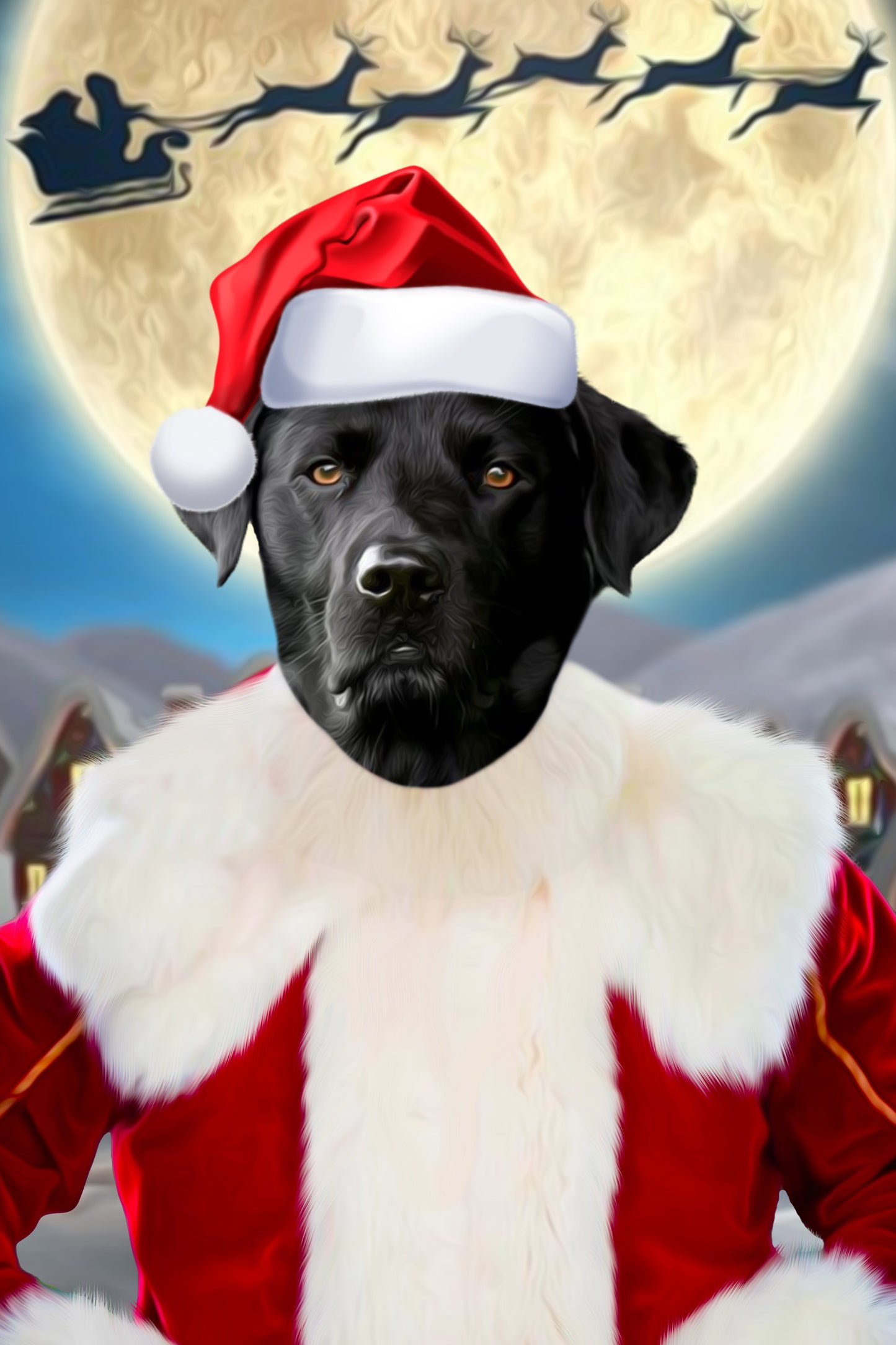 SEE YOUR BELOVED DOG AS SANTA PAWS IN THIS BEAUTIFUL CANVAS