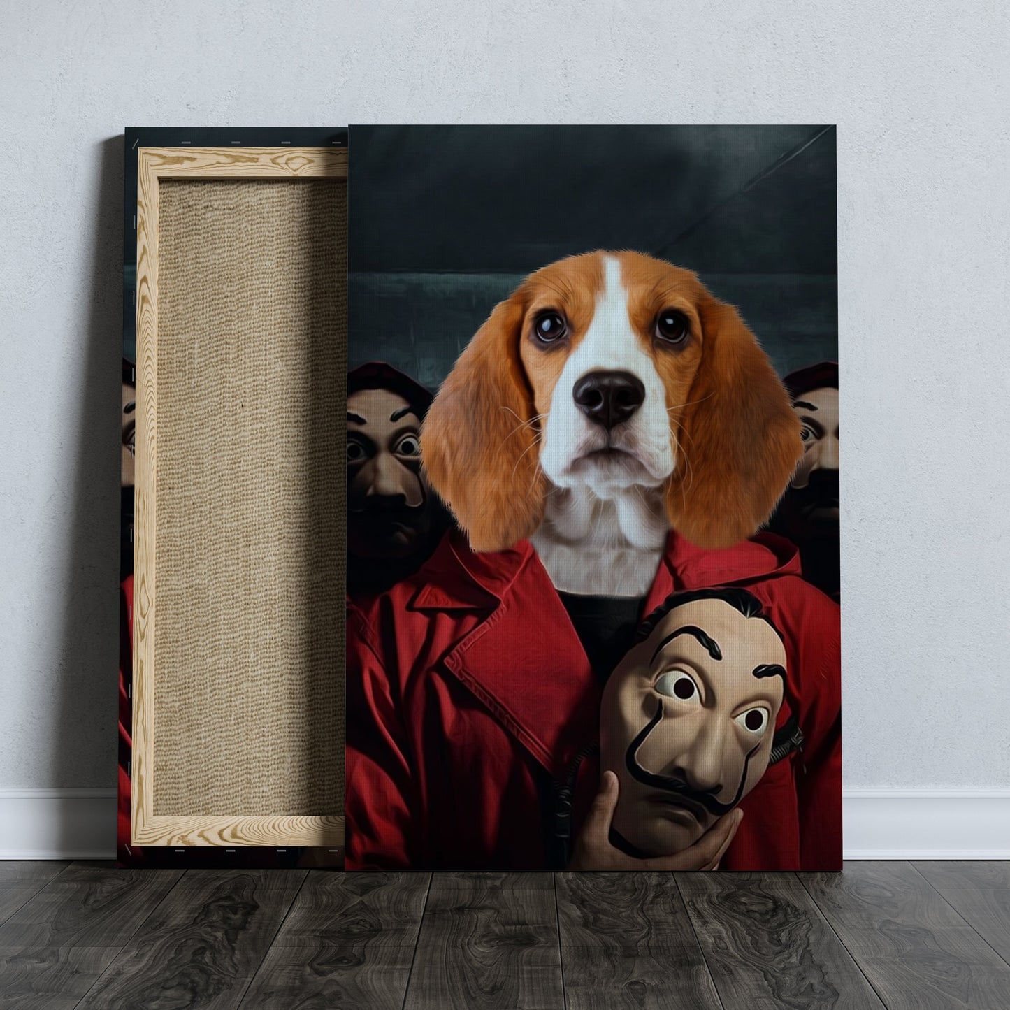 SEE YOUR BELOVED DOG BE PART OF THE HEIST ON CANVAS