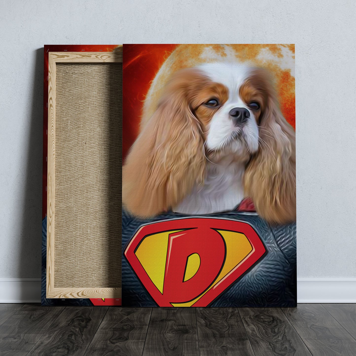 SEE YOUR BELOVED PET AS SUPER DOG ON CANVAS