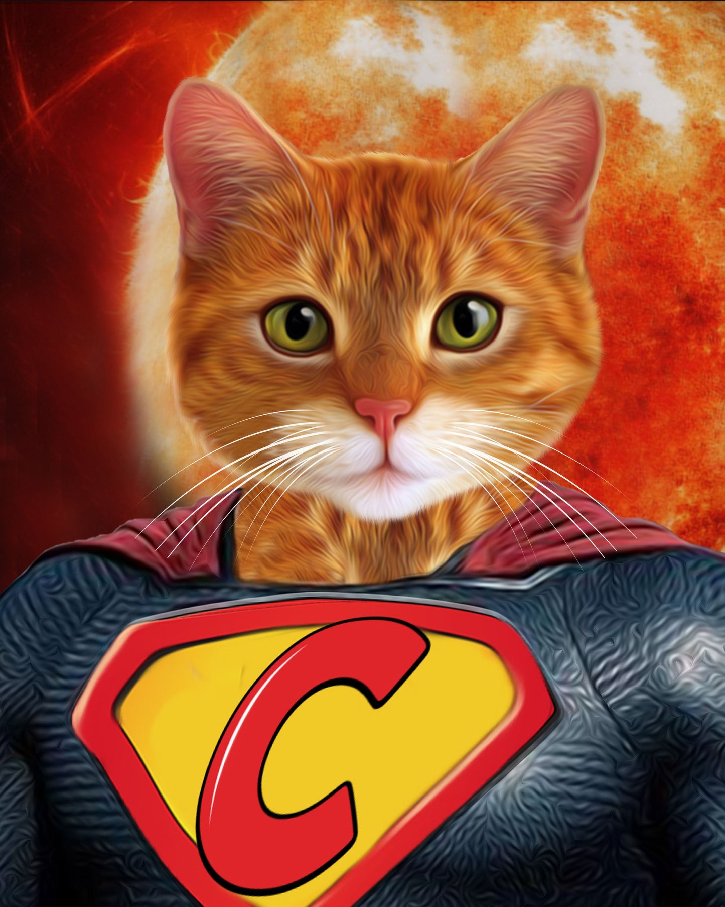SEE YOUR BELOVED PET AS SUPER CAT ON CANVAS