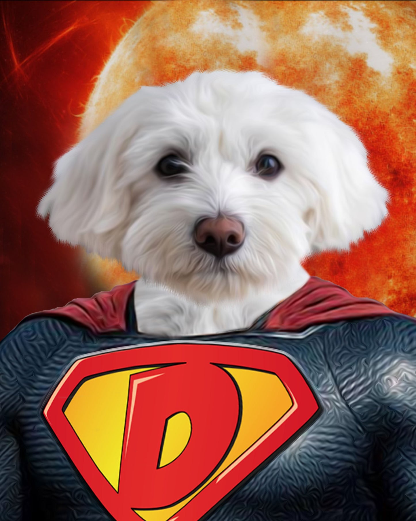 SEE YOUR BELOVED PET AS SUPER DOG ON CANVAS