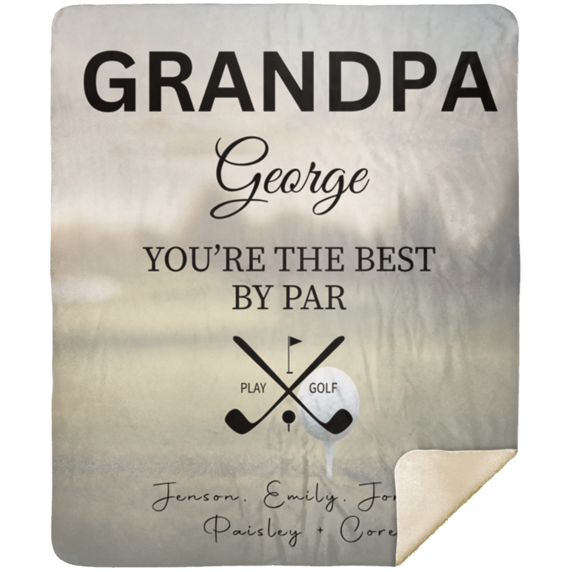 50% OFF SALE -PERSONALIZED PAPA / GRANDPA BLANKET - COZY FLEECE/PREMIUM SHERPA BLANKET