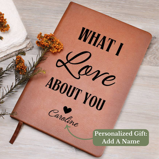 [Almost Sold Out] Personalized Graphic Leather What I Love About You Journal