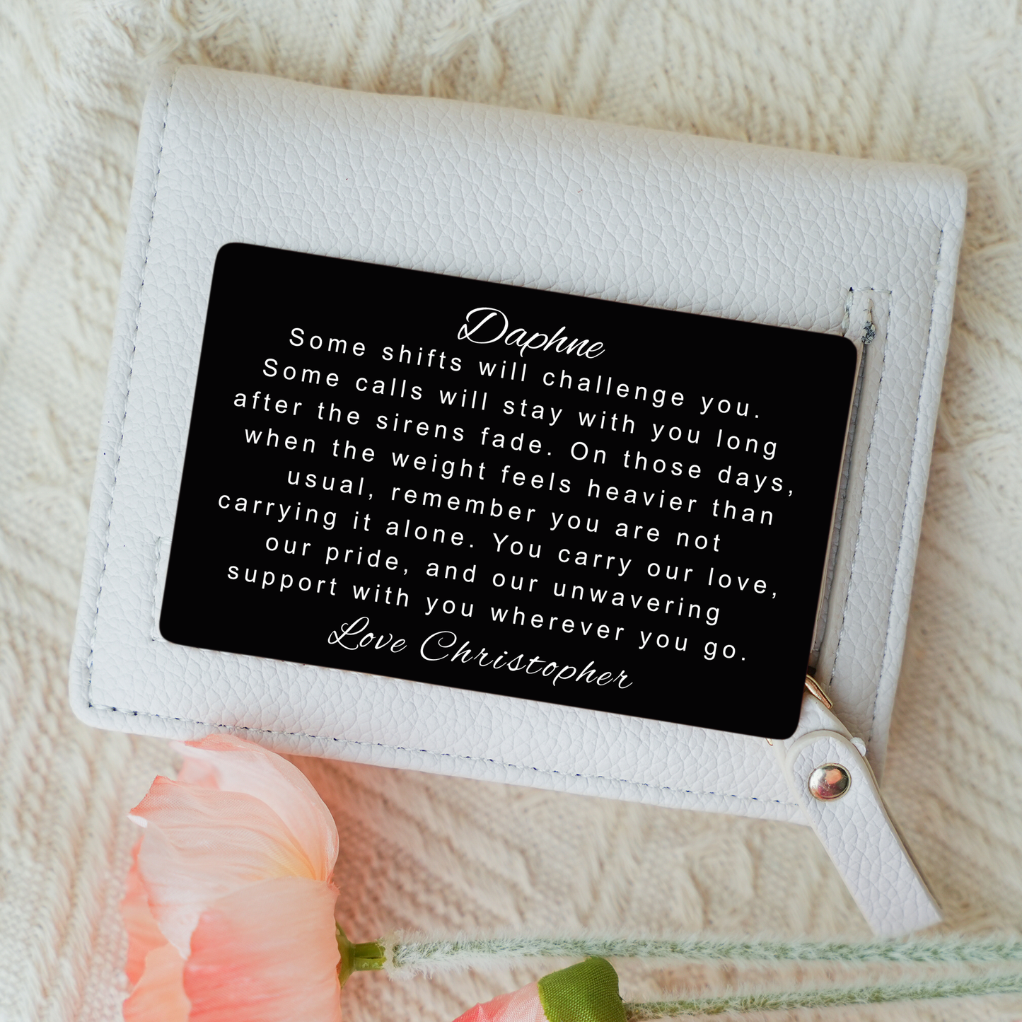 Policeman Metal Wallet Card Gift, Personalized Police Academy Graduation Gift, Police Dad Gift, Police Officer Law Enforcement Gift Men Women