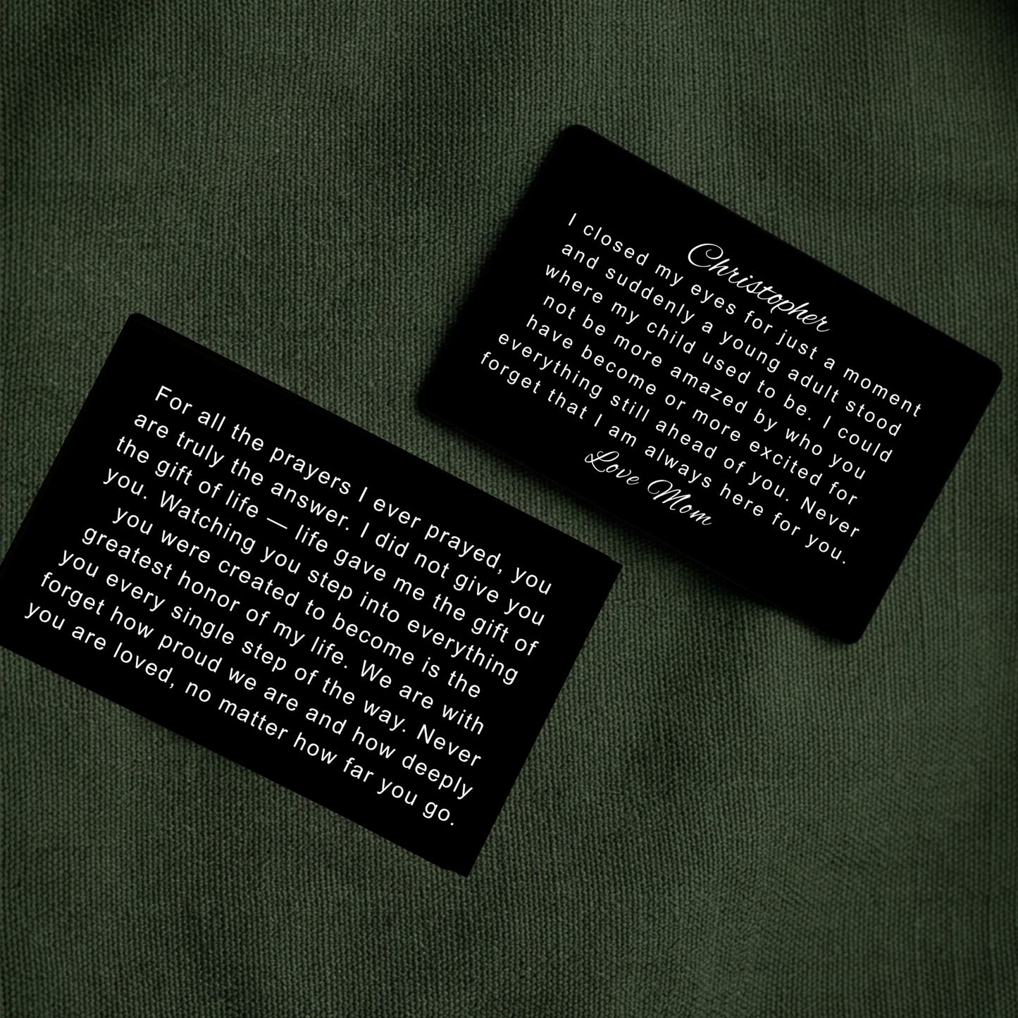 College Bound Personalized, Gift From Mom, Metal Wallet Card Gift For College Dorm, Gift Going To College From Dad For Son Daughter Going Away