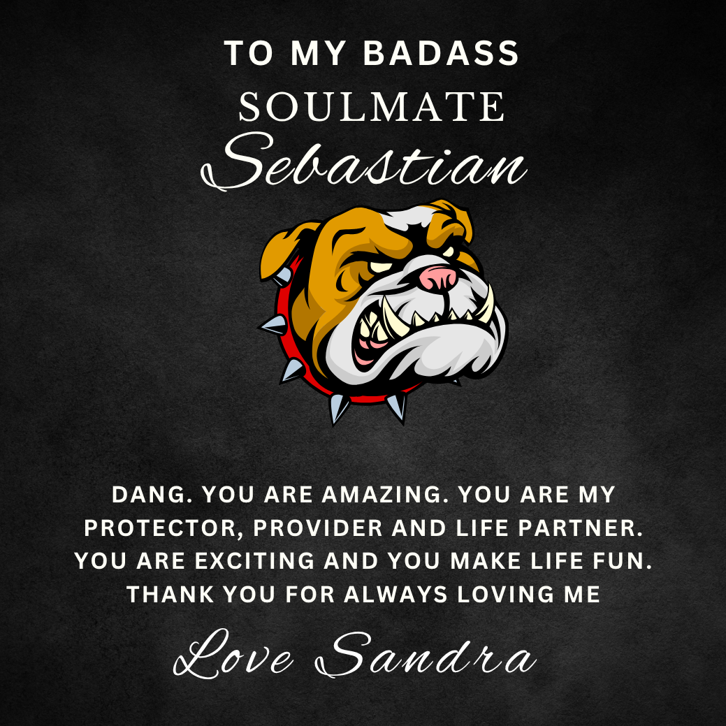 Personalized Gift for Husband Badass Soulmate - Cuban Link Chain Necklace with Cross