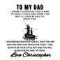 Personalized Dad Fishing Gift - Cuban Chain Necklace with Cross