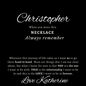 Personalized Gift for Husband Always Remember - Cuban Chain Necklace with Cross