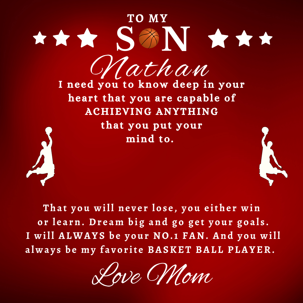 Personalized Gift for Son Basketball Game Lover - Cuban Link Chain Necklace with Cross