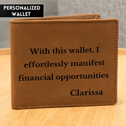 [Almost Sold Out] Personalized Financial Opportunities Manifestation Leather Wallet