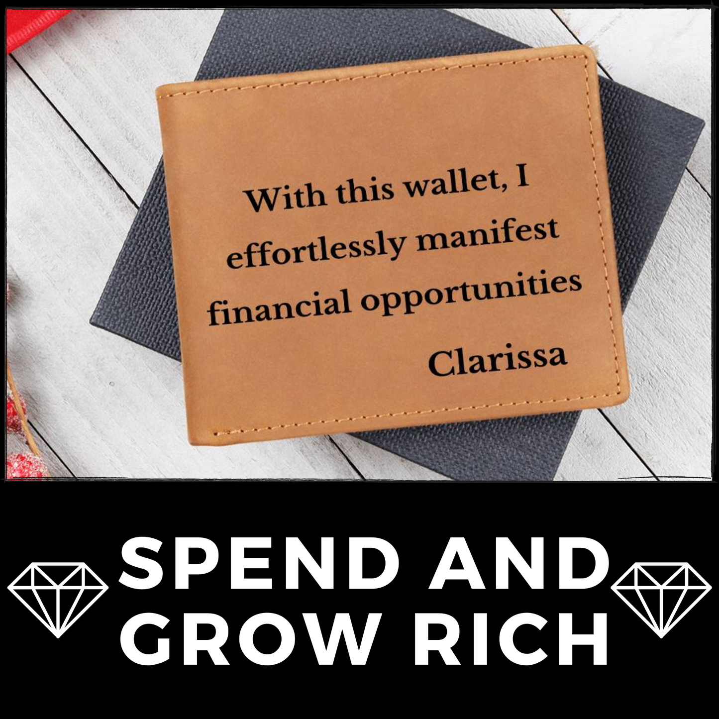 [Almost Sold Out] Personalized Financial Opportunities Manifestation Leather Wallet