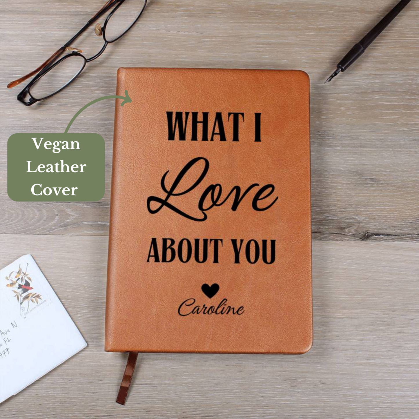 [Almost Sold Out] Personalized Graphic Leather What I Love About You Journal