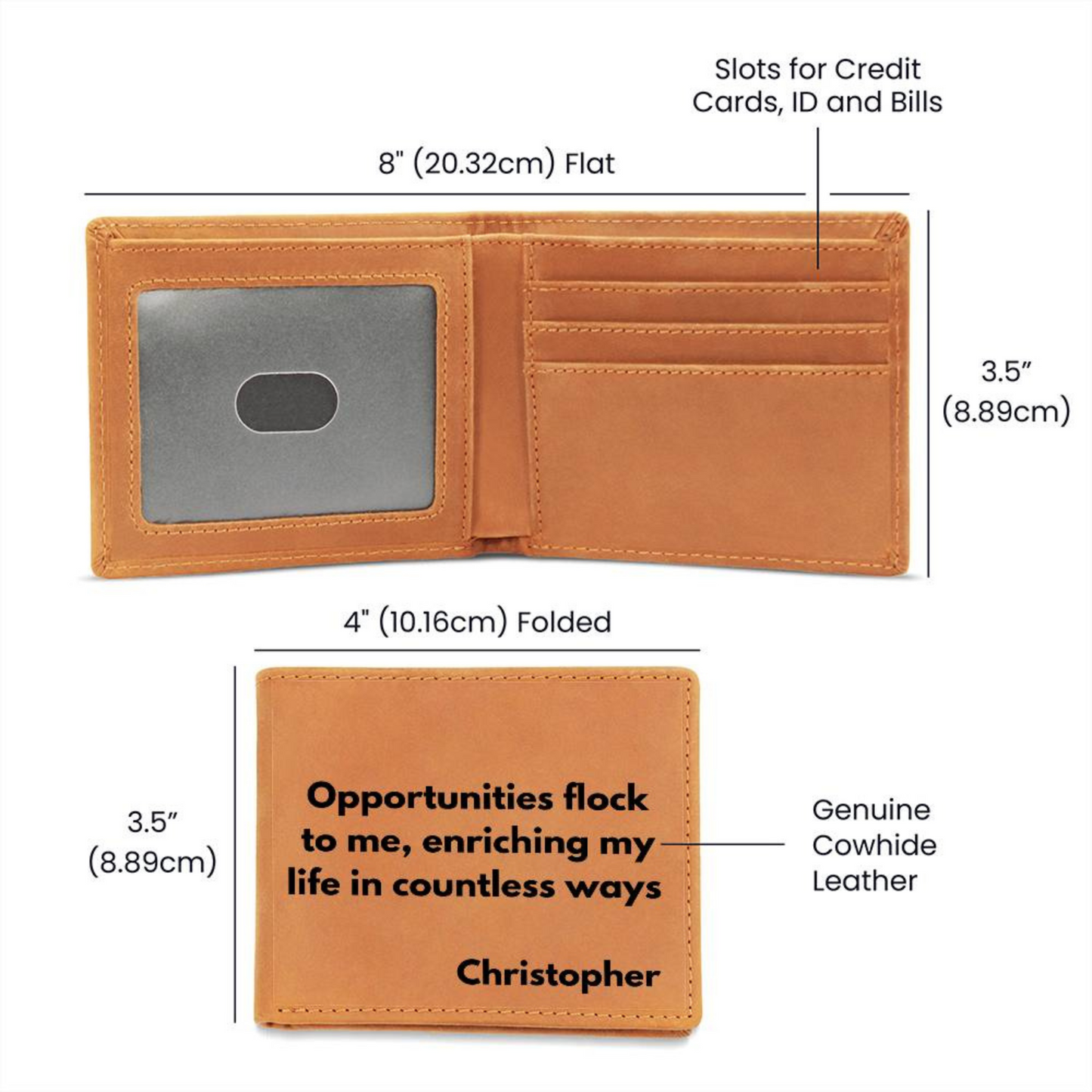 [Almost Sold Out] Personalized Opportunities Flock My Way Leather Wallet