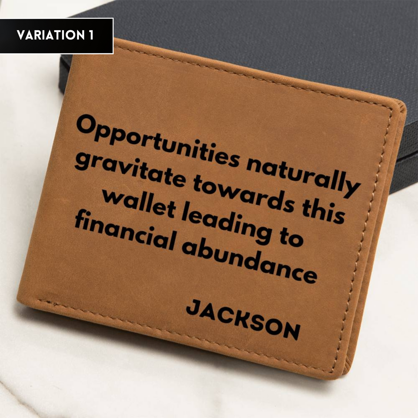 [Almost Sold Out] Personalized Opportunities Flock My Way Leather Wallet