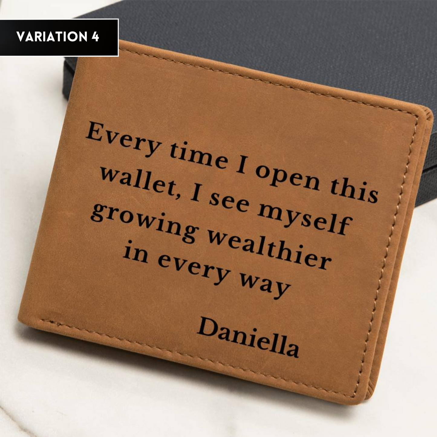 [Almost Sold Out] Personalized Opportunities Flock My Way Leather Wallet