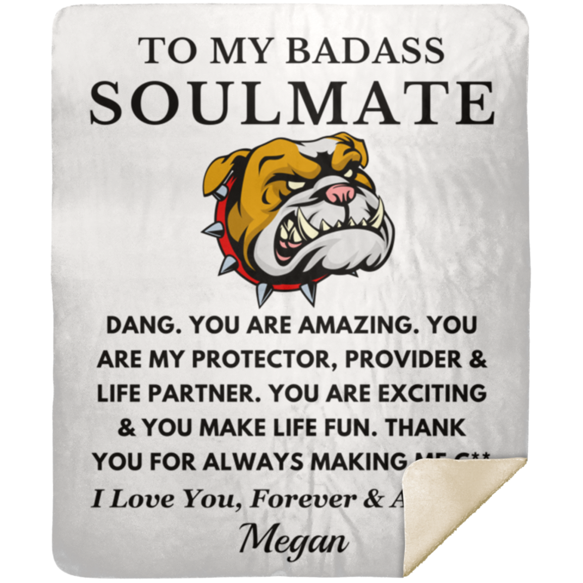 Almost Sold Out - Soulmate Bulldog White Blanket