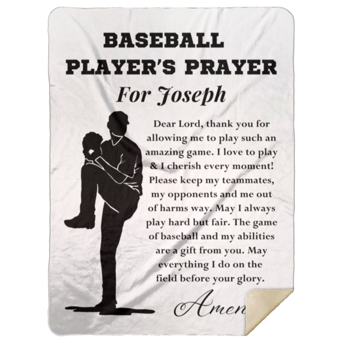 Almost Sold Out - Baseball Prayer Pitcher Blanket