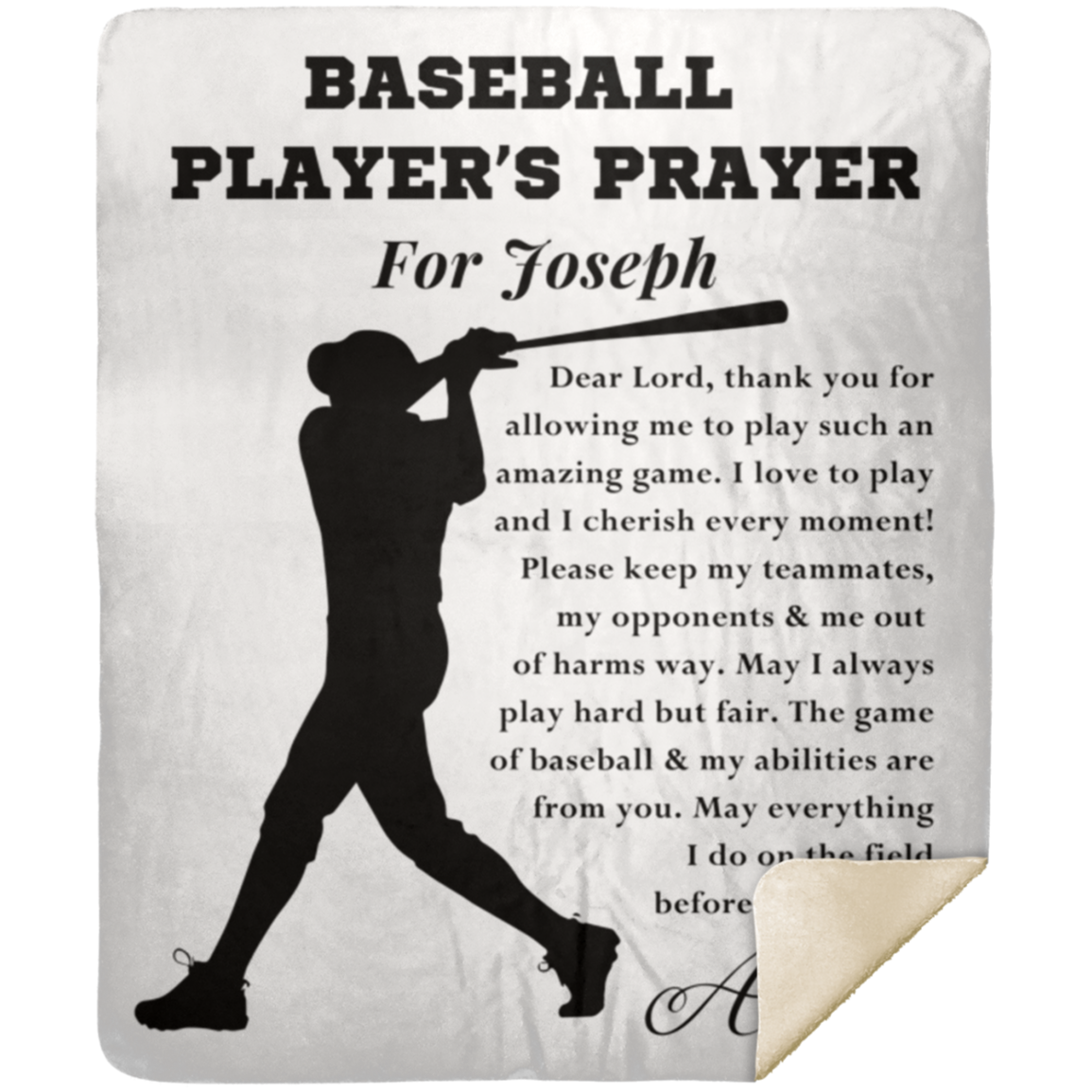 Almost Sold Out - Baseball Prayer Batter Blanket