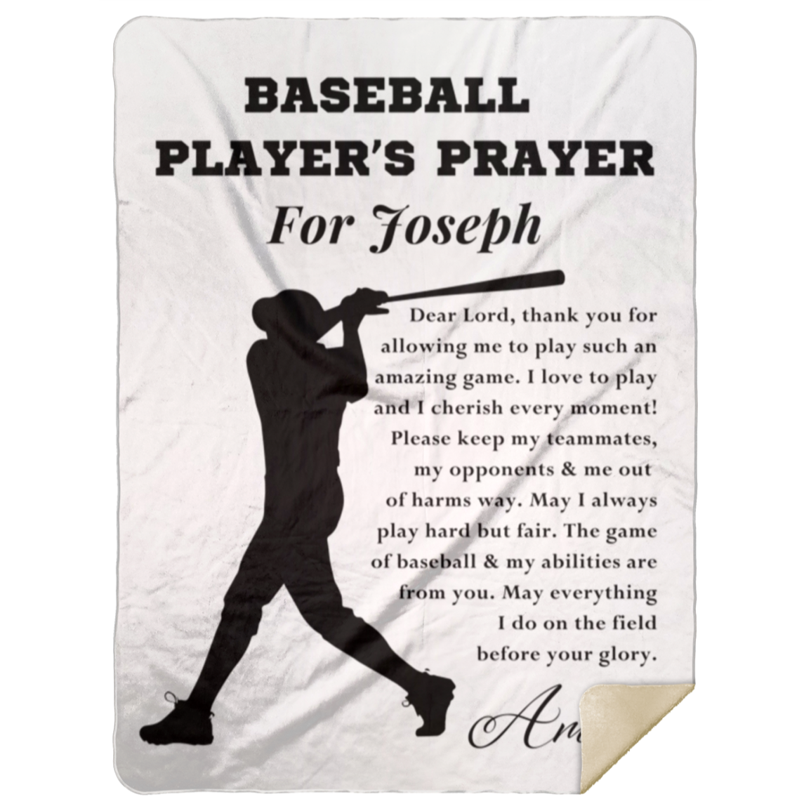 Almost Sold Out - Baseball Prayer Batter Blanket