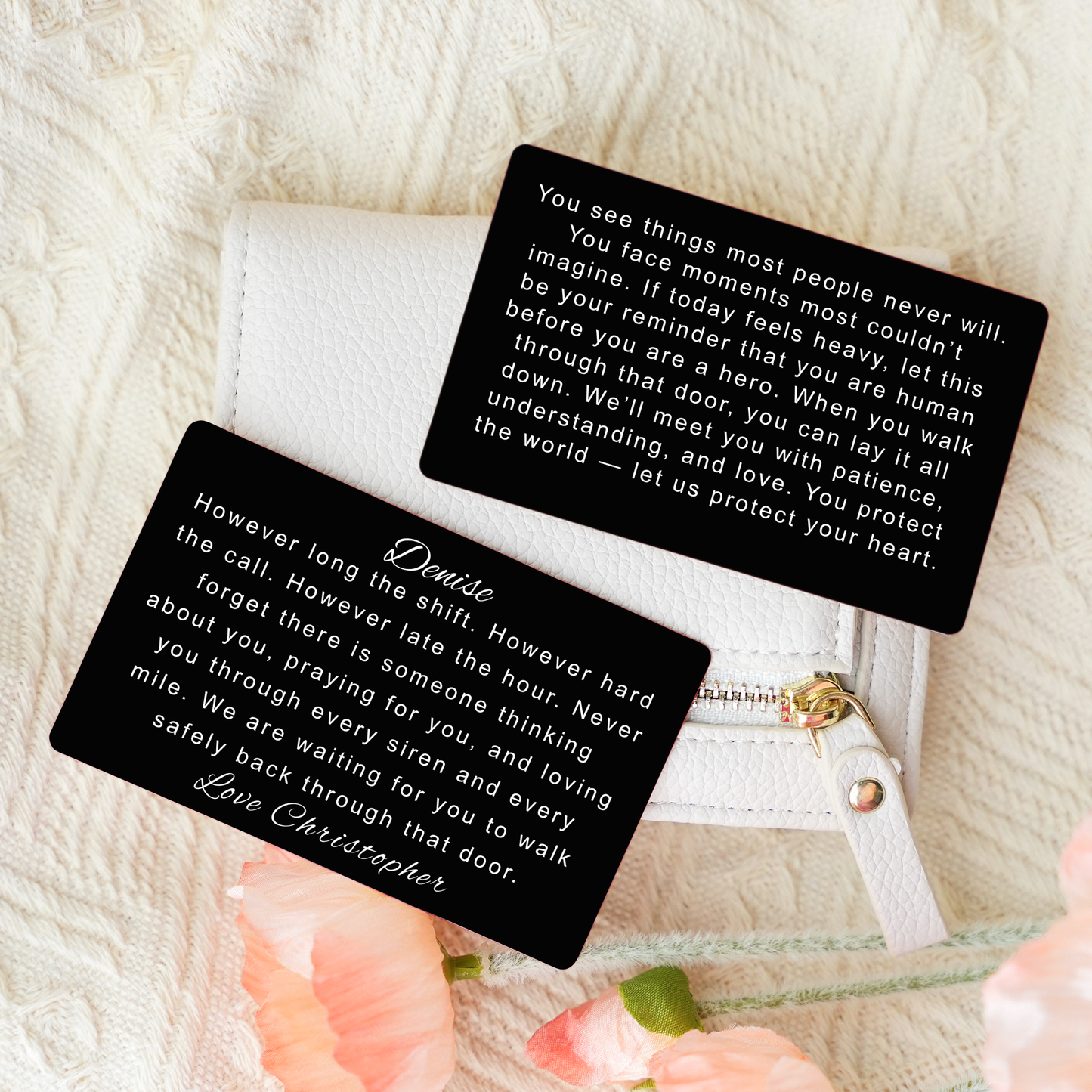 Personalized Military Going Away Gift, Soldier Metal Wallet Card, Deployment Encouragement, Army Navy Graduation Insert Metal Inspirational