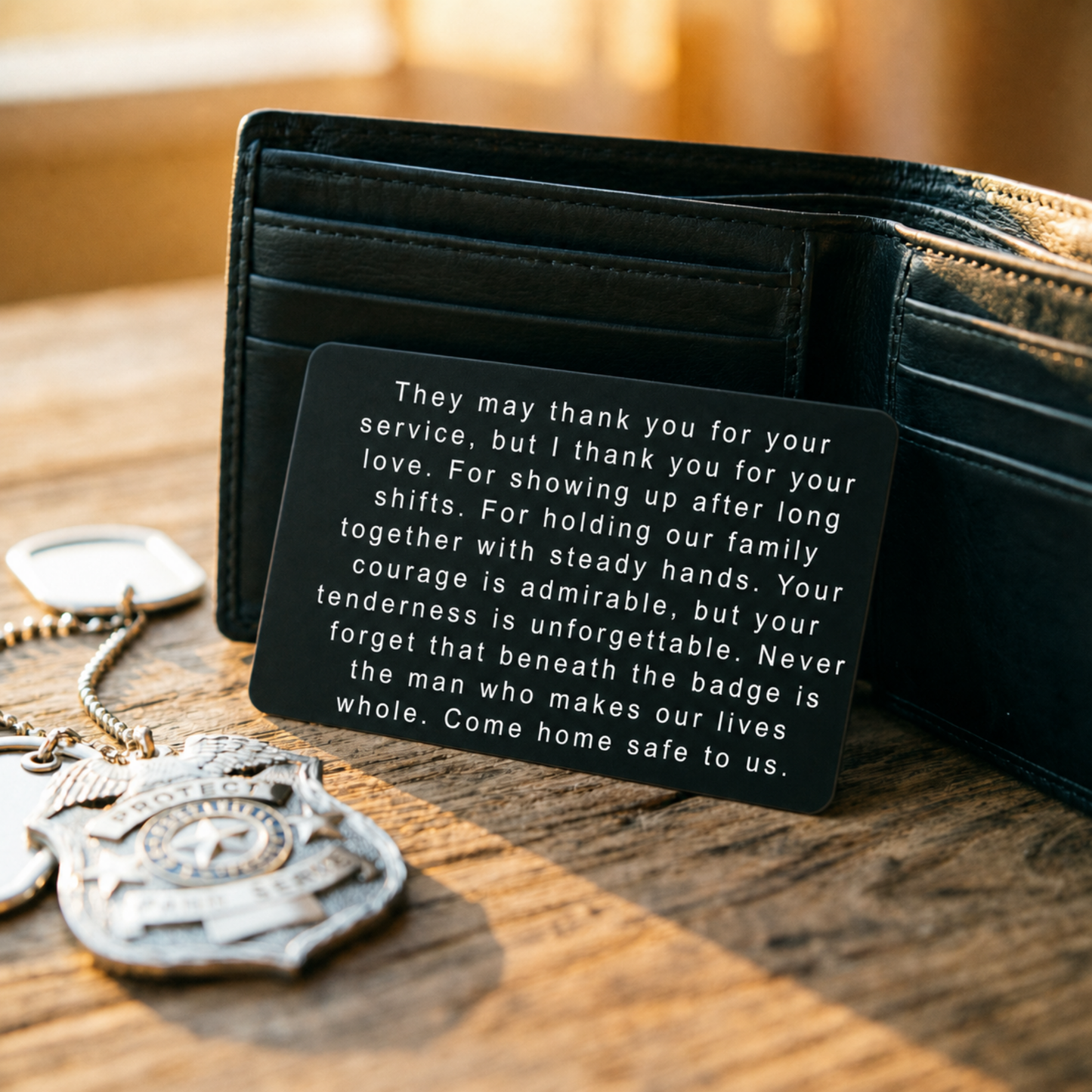Policeman Metal Wallet Card Gift, Personalized Police Academy Graduation Gift, Police Dad Gift, Police Officer Law Enforcement Gift Men Women