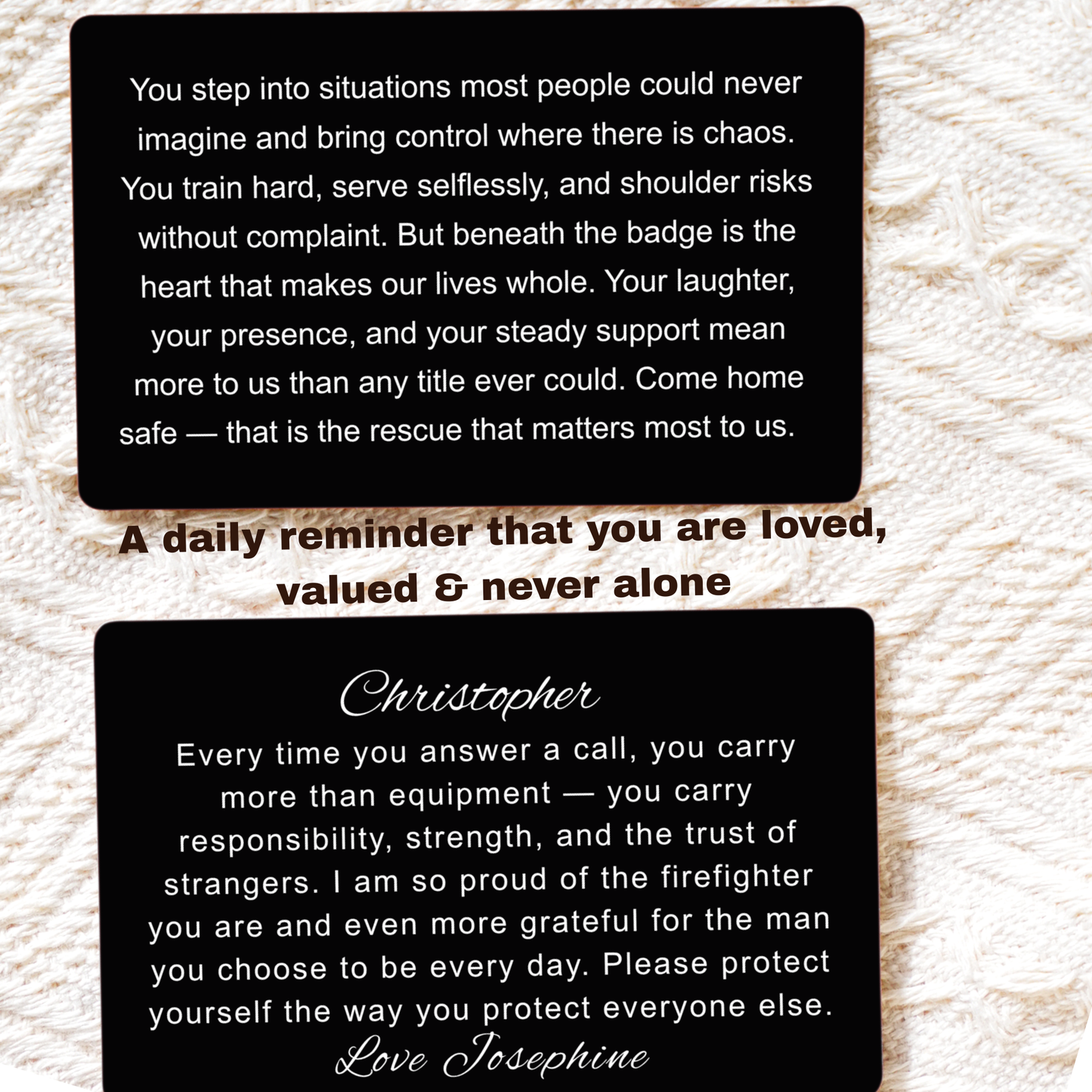 Custom Firefighter Metal Wallet Card, Personalized Firefighter Gift, Fireman Firefighter Graduation Gift, Dad Retirement Wallet Card Gift